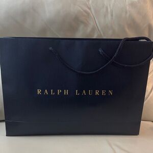 Ralph Lauren Midnight Blue Tote with Gold Logo